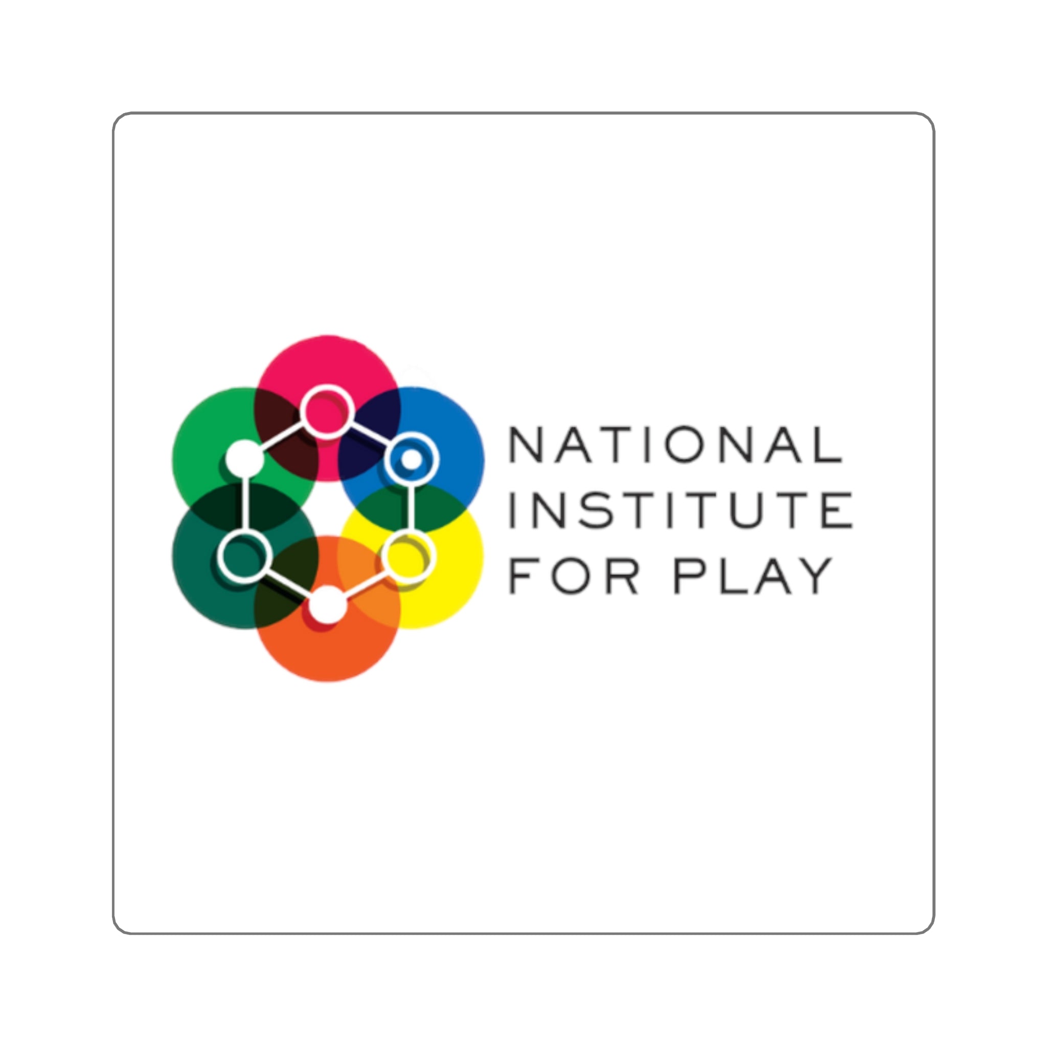 Square Sticker, National Institute for Play Logo