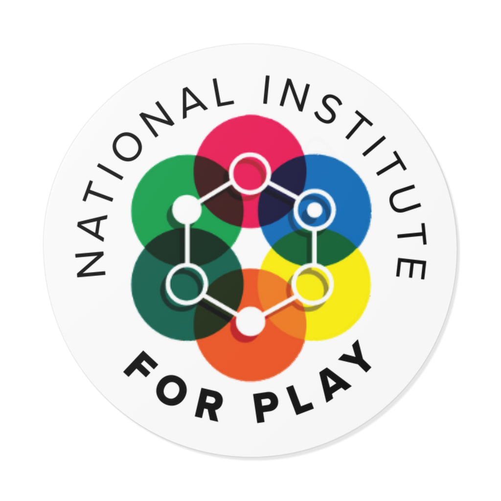 Round Vinyl Sticker, National Institute for Play Logo