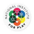 Round Vinyl Sticker, National Institute for Play Logo