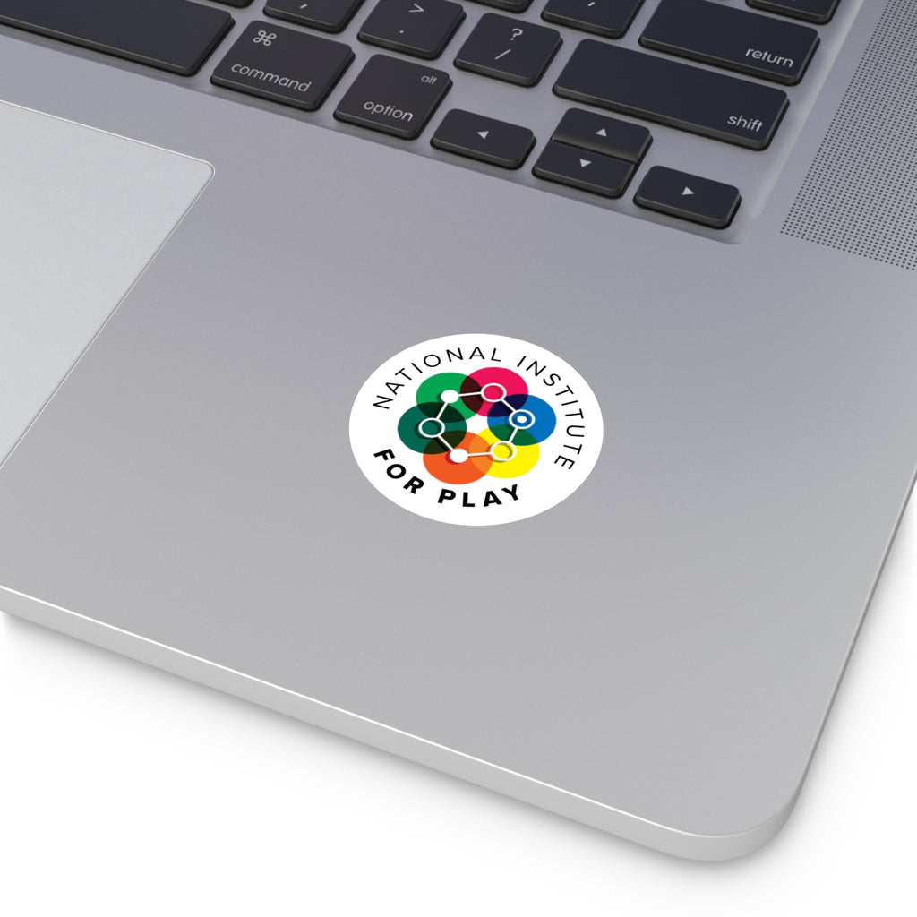 Round Vinyl Sticker, National Institute for Play Logo
