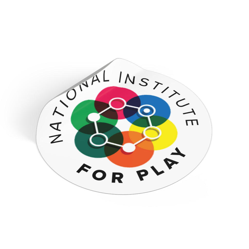 Round Vinyl Sticker, National Institute for Play Logo